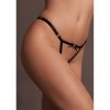 Le Désir Aime - Brief with Open Crotch and Buttock,Adjustable Slider and Golden Details - One Size
